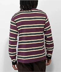 Welcome Thelema Dark Purple Stripe Long Sleeve T-Shirt