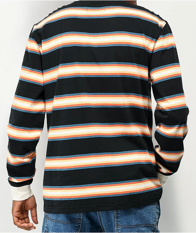 Welcome Thelema Stripe Black Long Sleeve T-Shirt