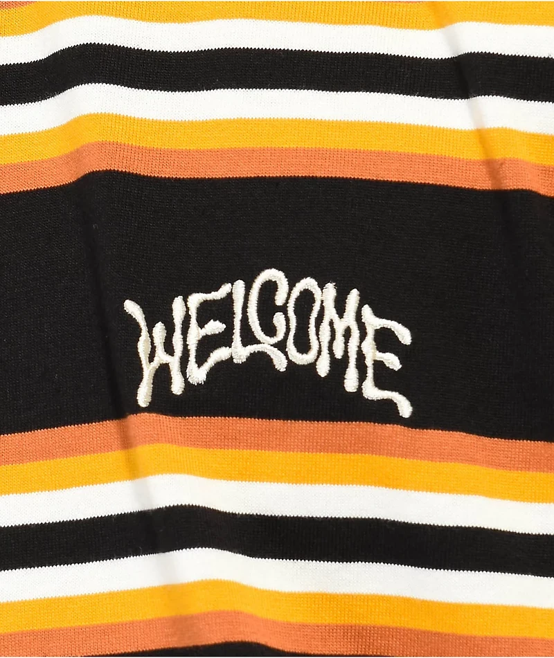 Welcome Thelma Black & Brown Stripe T-Shirt
