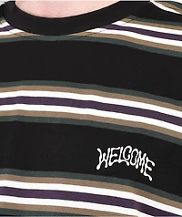 Welcome Thelma Black Stripe Long Sleeve T-Shirt