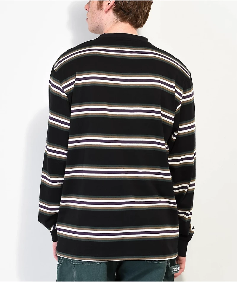 Welcome Thelma Black Stripe Long Sleeve T-Shirt
