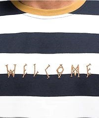 Welcome Thicc Stripe Black & Bone Knit Long Sleeve T-Shirt