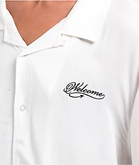 Welcome Torment White Short Sleeve Button Up Shirt