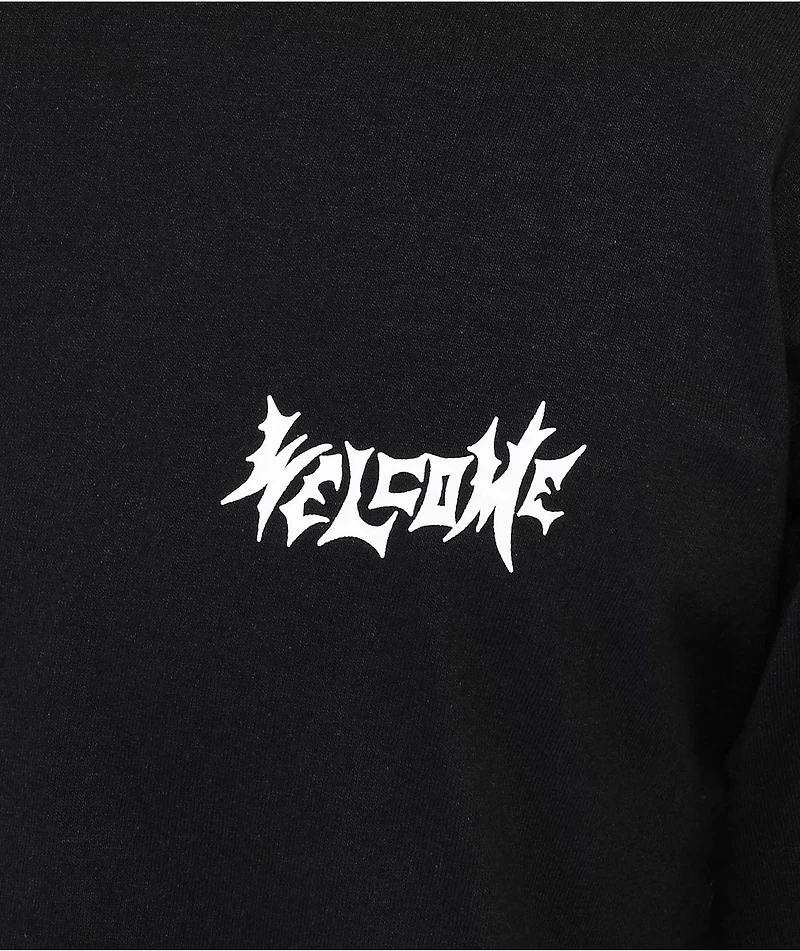Welcome Twin Vamp Black Long Sleeve T-Shirt
