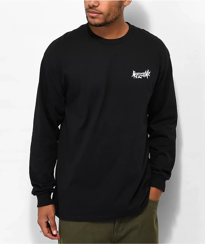 Welcome Twin Vamp Black Long Sleeve T-Shirt