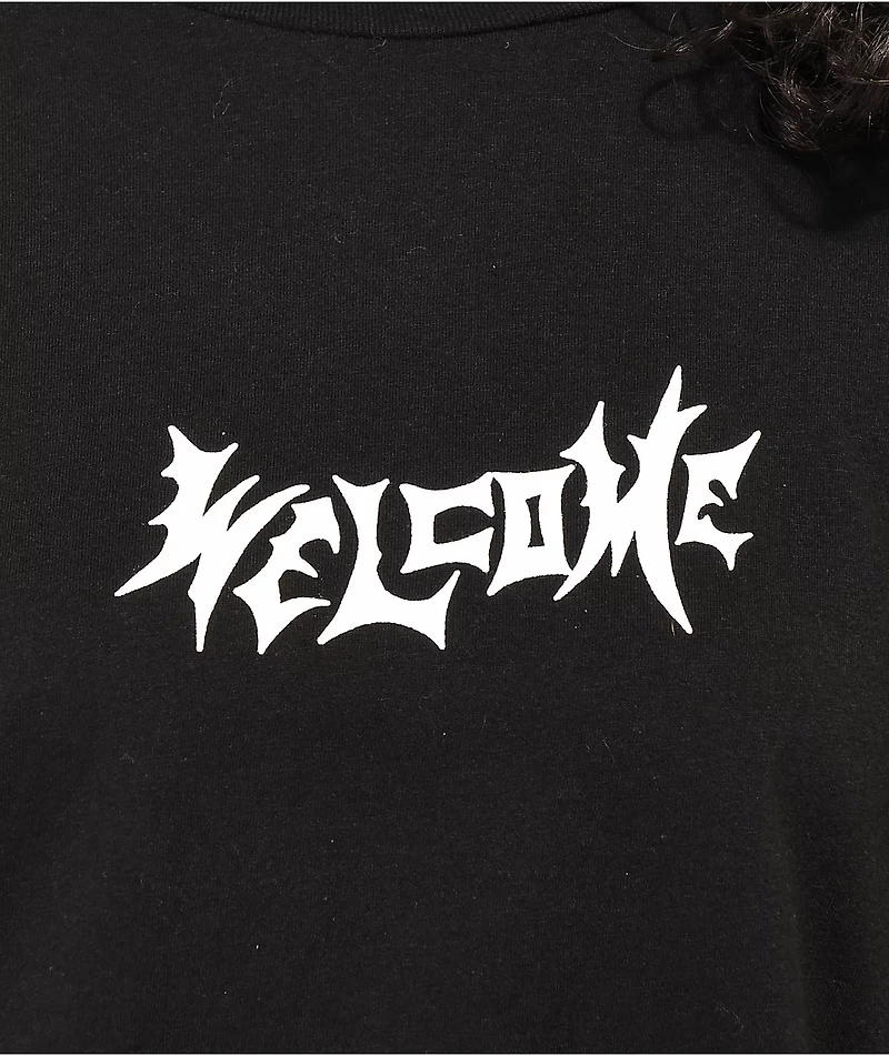 Welcome Vamp Black Crop T-Shirt