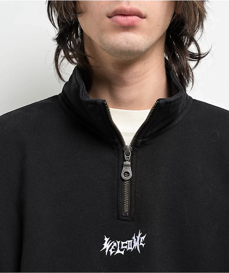 Welcome Vamp Core Black Quarter Zip Sweatshirt