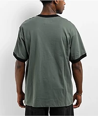 Welcome Vamp Ringer Forest & Black T-Shirt