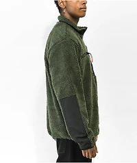 Welcome Vertex Dark Green Sherpa Jacket
