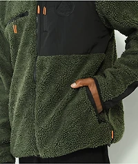 Welcome Vertex Dark Green Sherpa Jacket