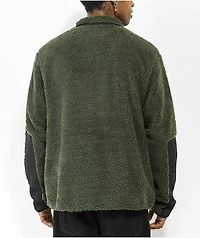 Welcome Vertex Dark Green Sherpa Jacket