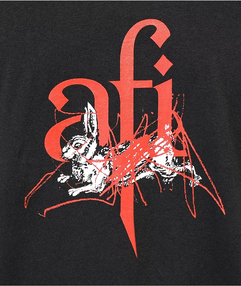 Welcome x AFI Rabbit Black T-Shirt