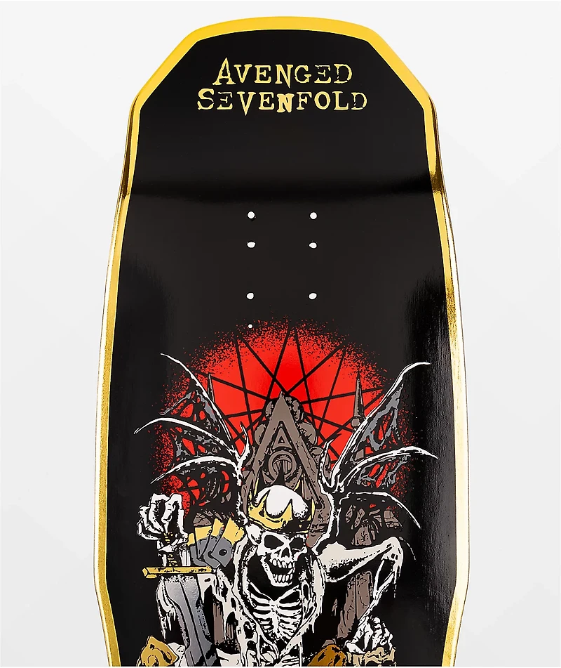 Welcome x Avenged Sevenfold Hail To The King On Dark Lord 9.75" Skateboard Deck