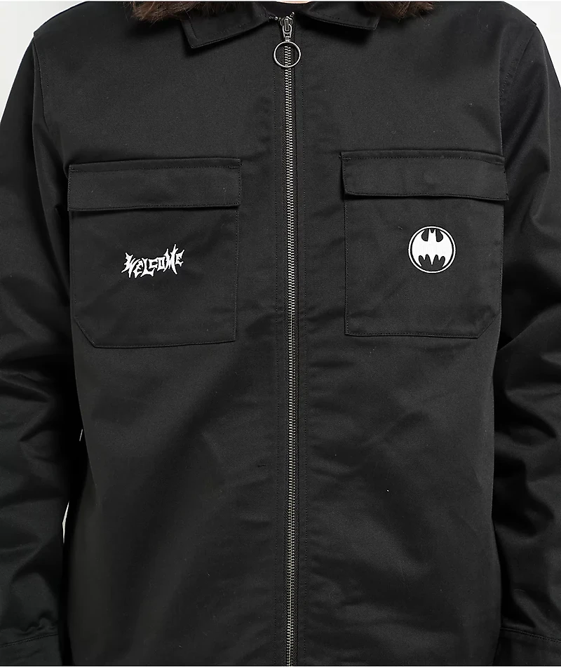 Welcome x Batman Gotham Black Long Sleeve Jacket