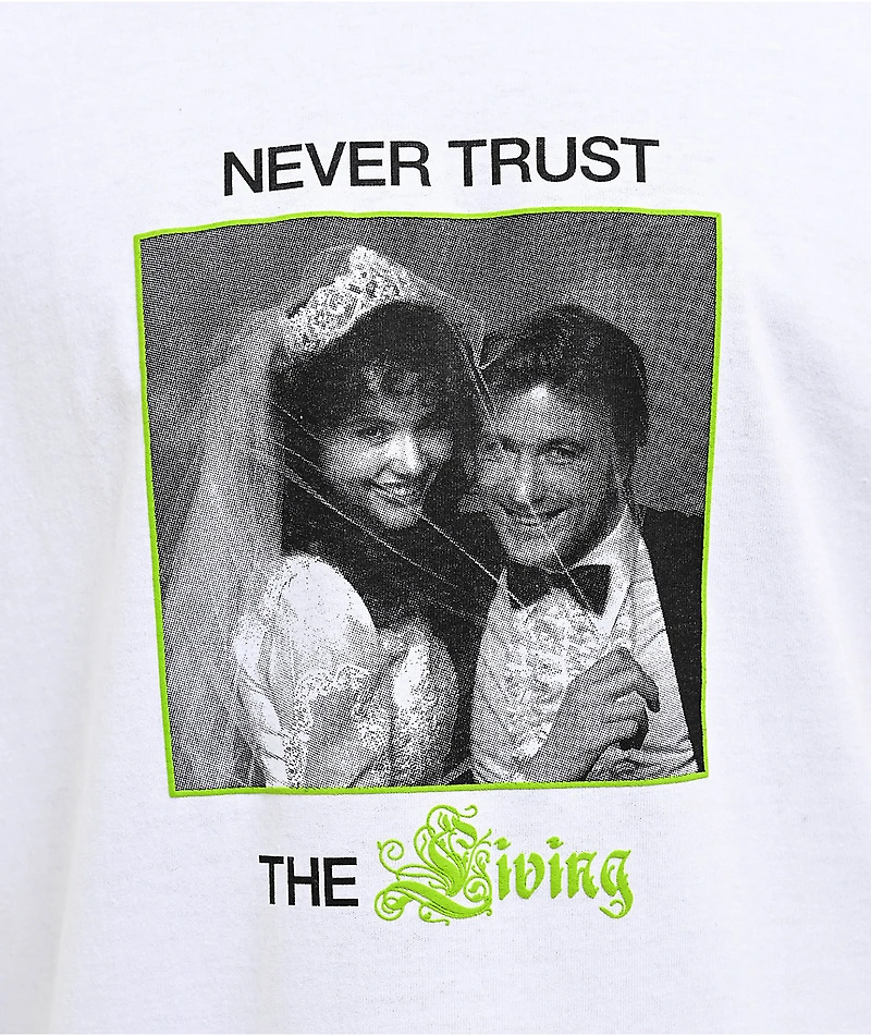 Welcome x Beetlejuice Never Trust The Living White T-Shirt