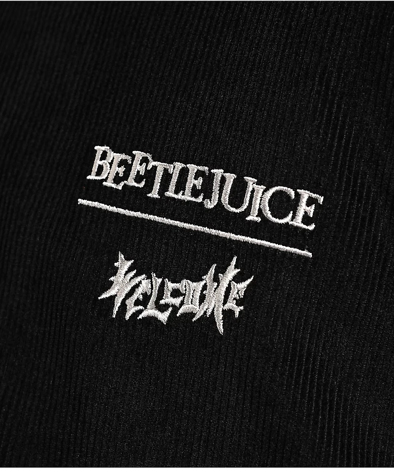 Welcome x Beetlejuice Sandworm Black Corduroy Coaches Jacket