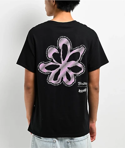 Welcome x Britney Spears Flower Black T-Shirt