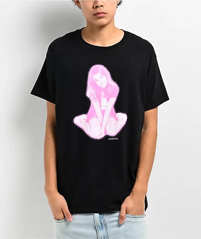 Welcome x Britney Spears Flower Black T-Shirt