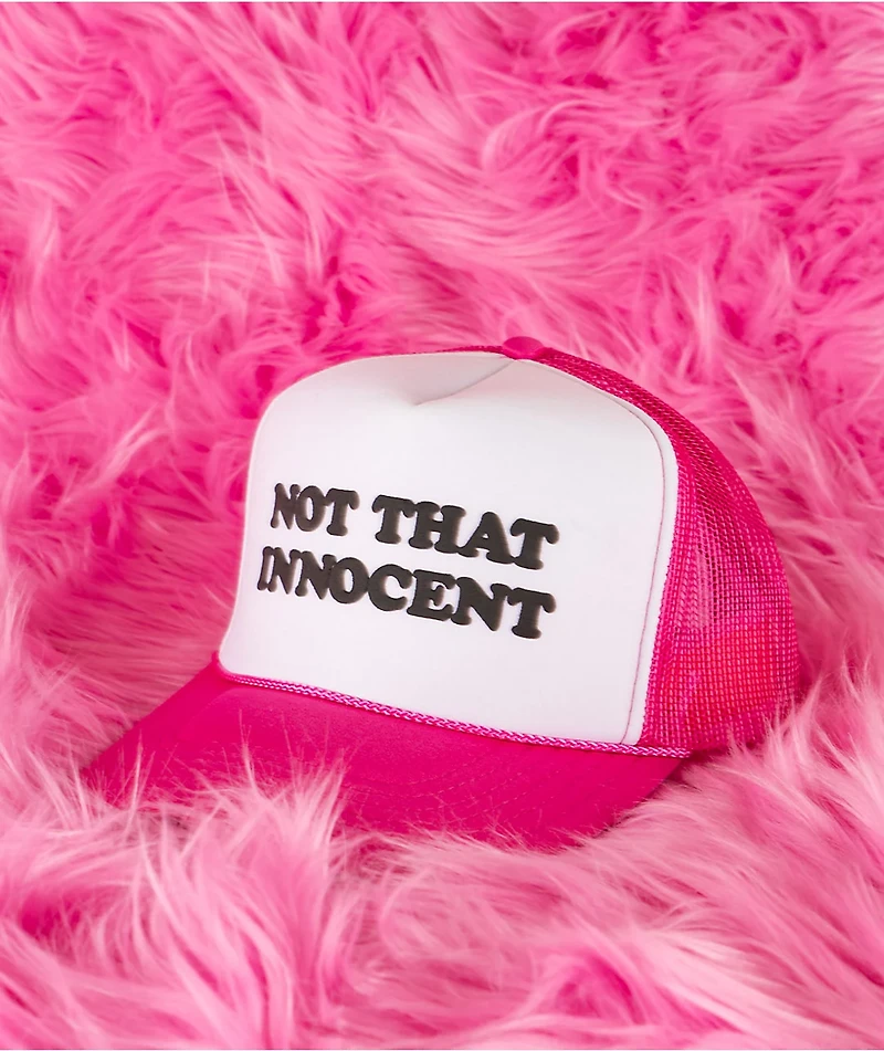 Welcome x Britney Spears Innocent Puff Print Pink Trucker Hat