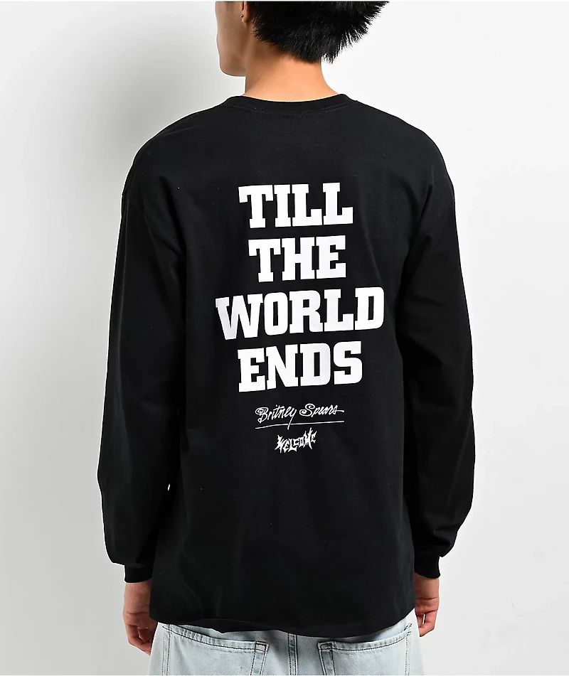 Welcome x Britney Spears Till The World Ends Black Long Sleeve T-Shirt