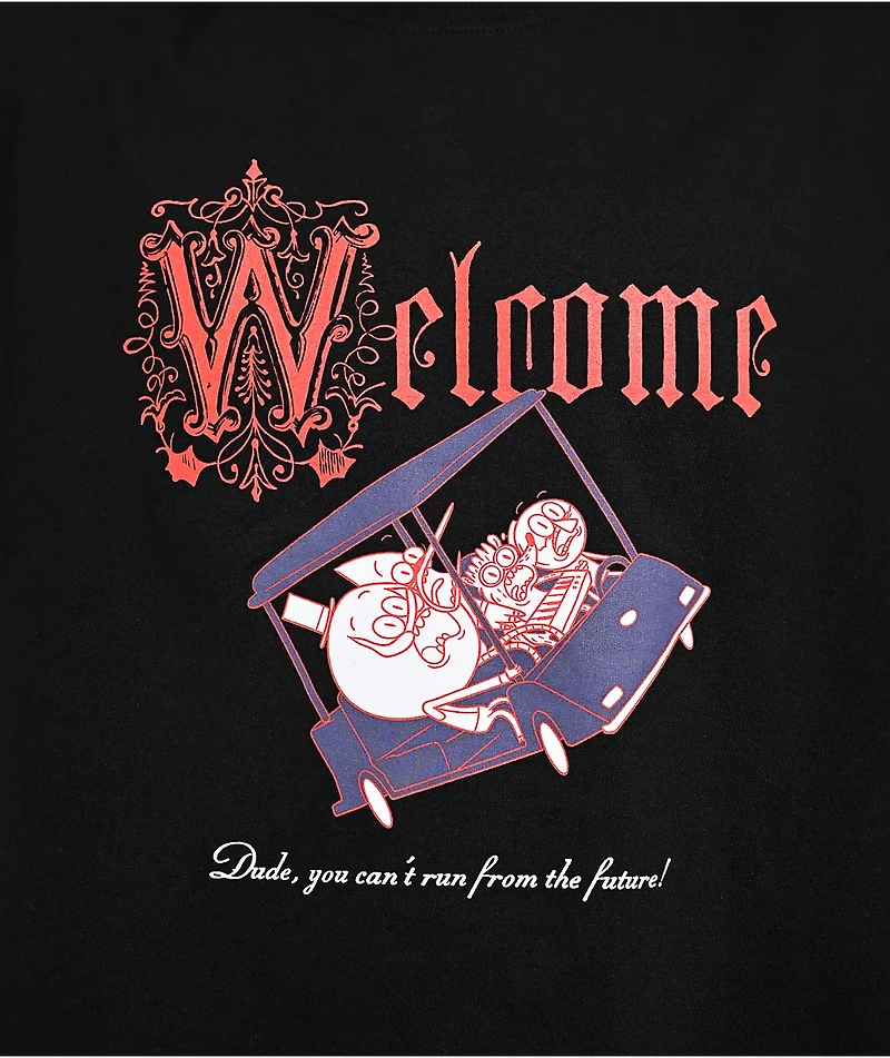 Welcome x Regular Show Golf Cart Black T-Shirt