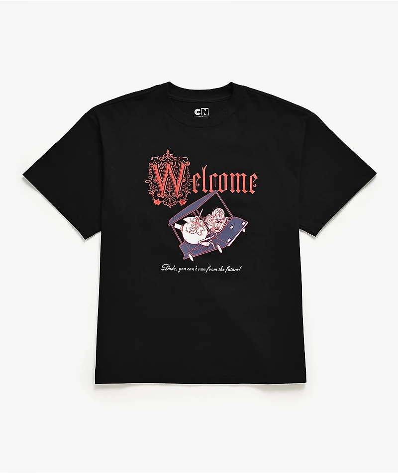 Welcome x Regular Show Golf Cart Black T-Shirt