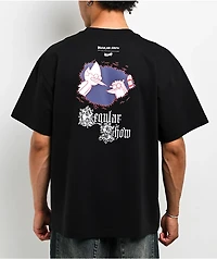 Welcome x Regular Show Golf Cart Black T-Shirt