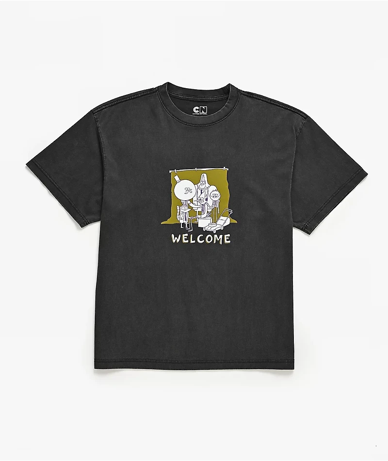 Welcome x Regular Show Mordecai Charcoal Wash T-Shirt