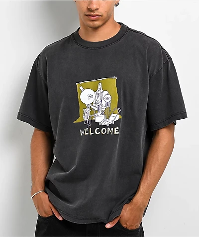 Welcome x Regular Show Mordecai Charcoal Wash T-Shirt