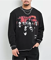 Welcome x Slipknot Contrast Stitch Black Thermal Long Sleeve T-Shirt
