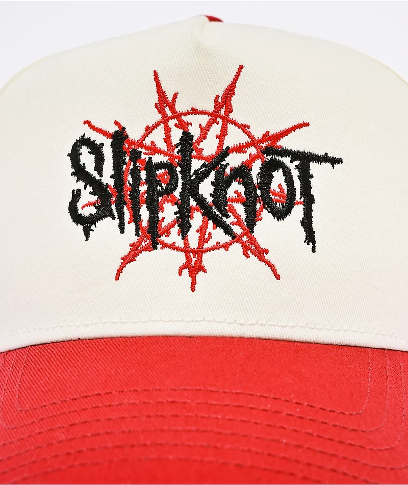 Welcome x Slipknot Nonagram White & Red Snapback Hat