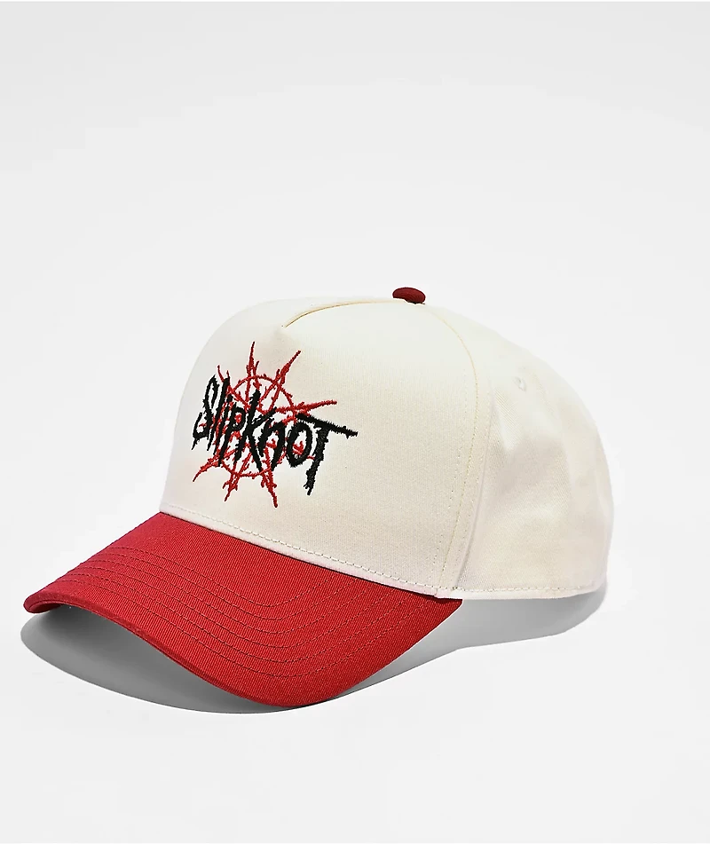Welcome x Slipknot Nonagram White & Red Snapback Hat