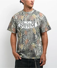 Welcome x Slipknot Oval Logo Green Camo T-Shirt