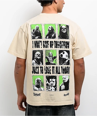 Welcome x Slipknot Tomorrow Beige Boxy T-Shirt