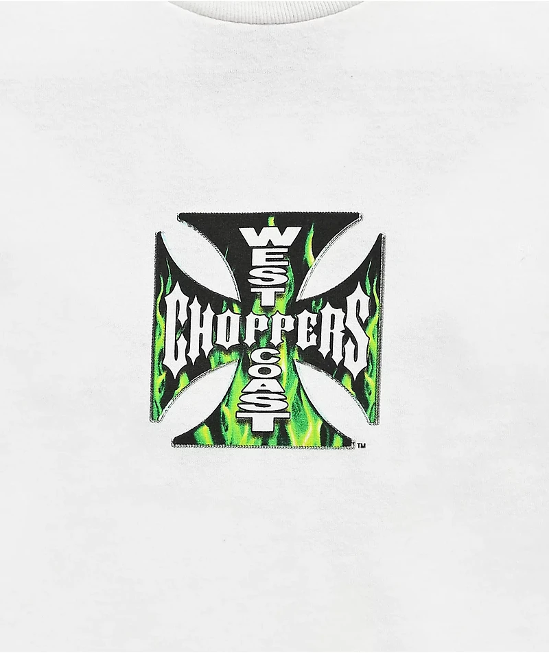West Coast Choppers Fiery Fill White T-Shirt