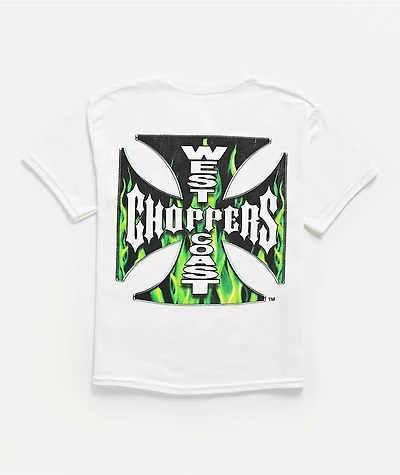West Coast Choppers Fiery Fill White T-Shirt
