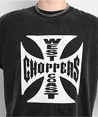 West Coast Choppers Front Cross Black Wash T-Shirt