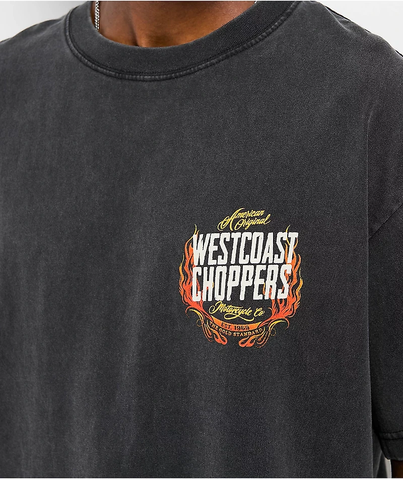 West Coast Choppers Gold Standard Black Wash T-Shirt