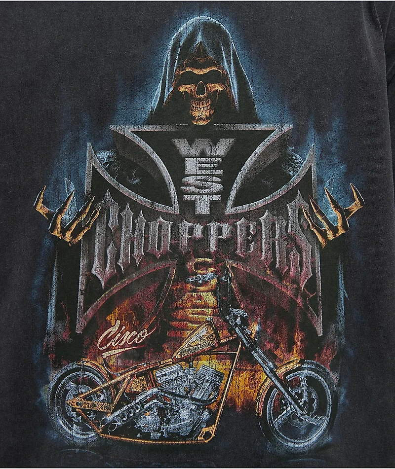 West Coast Choppers Grim Reaper Black Wash T-Shirt