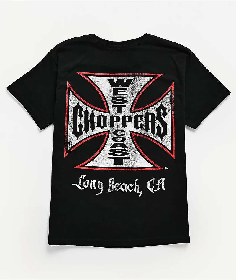 West Coast Choppers Kids Flat Logo Black T-Shirt