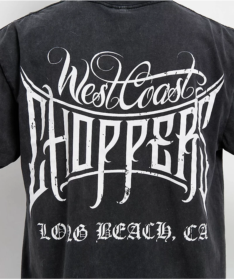 West Coast Choppers Long Beach CA Black Wash T-Shirt