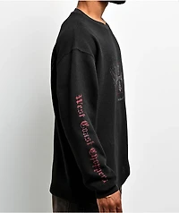 West Coast Choppers Rebel Wings Black Wash Thermal Long Sleeve T-Shirt