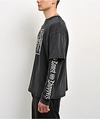 West Coast Choppers Shadow Black Wash 2fer Long Sleeve T-Shirt