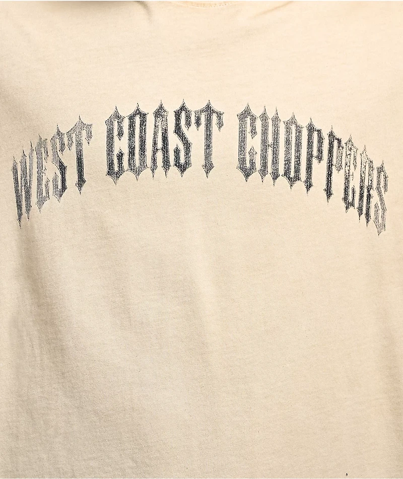 West Coast Choppers Silver To White Natural Wash T-Shirt