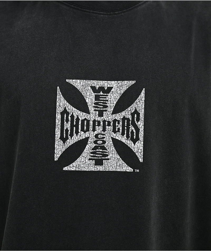 West Coast Choppers Triple Threat Black Wash Tank Top