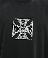 West Coast Choppers Triple Threat Black Wash Tank Top