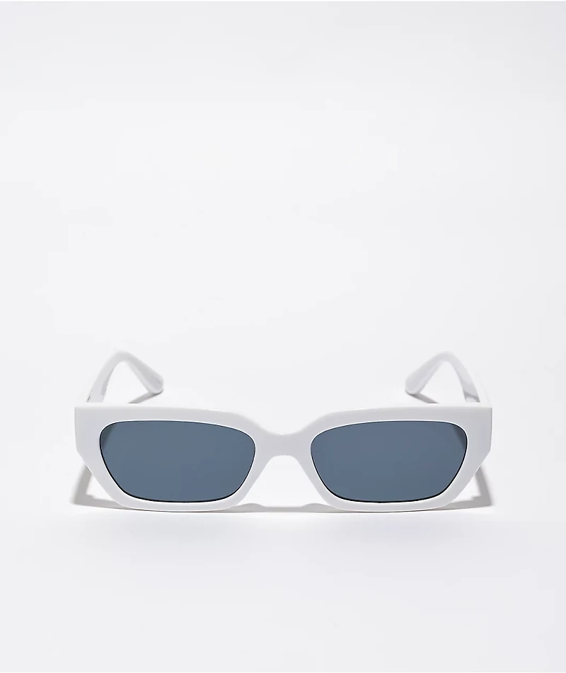 White & Black Rectangle Sunglasses