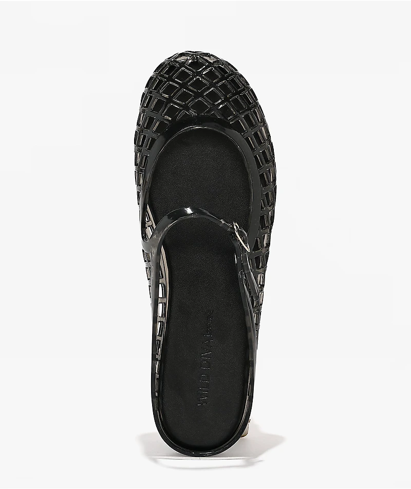Wild Diva Bev Black Mary Jane Jelly Shoes