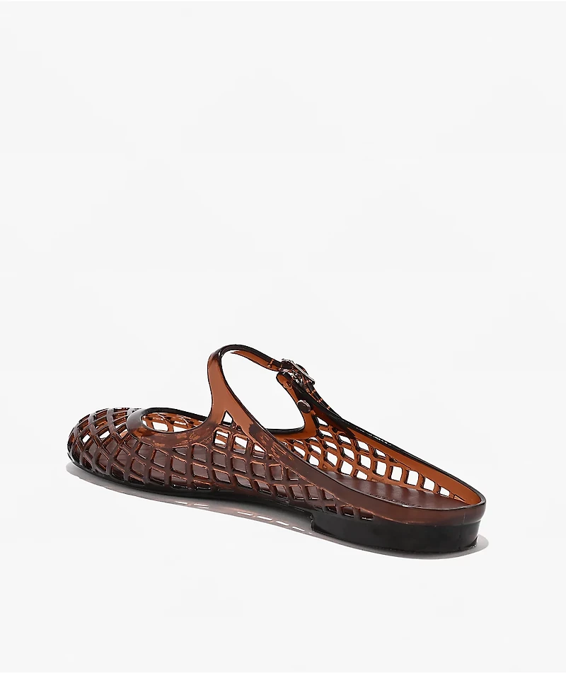 Wild Diva Bev Brown Mary Jane Jelly Shoes