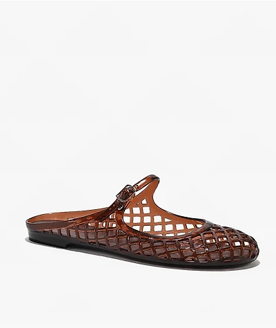 Wild Diva Bev Brown Mary Jane Jelly Shoes